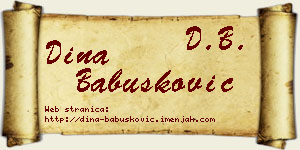 Dina Babušković vizit kartica